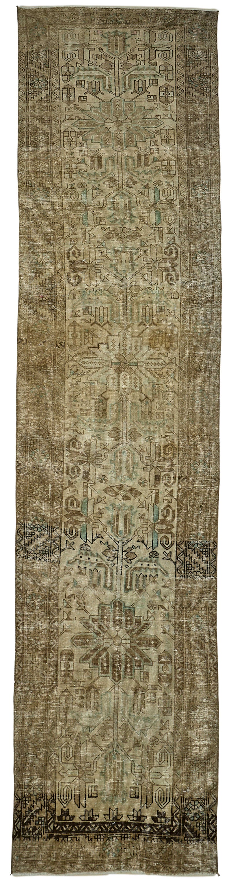 Beige vintage Persian rug 51013, 1.00 x 4.47 metres – full rug