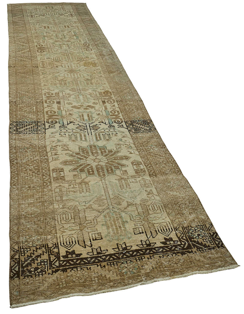 Beige vintage Persian rug 51013, 1.00 x 4.47 metres – photograph 2