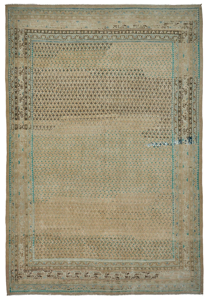 Beige vintage Persian rug 51016, 2.10 x 3.08 metres – full rug