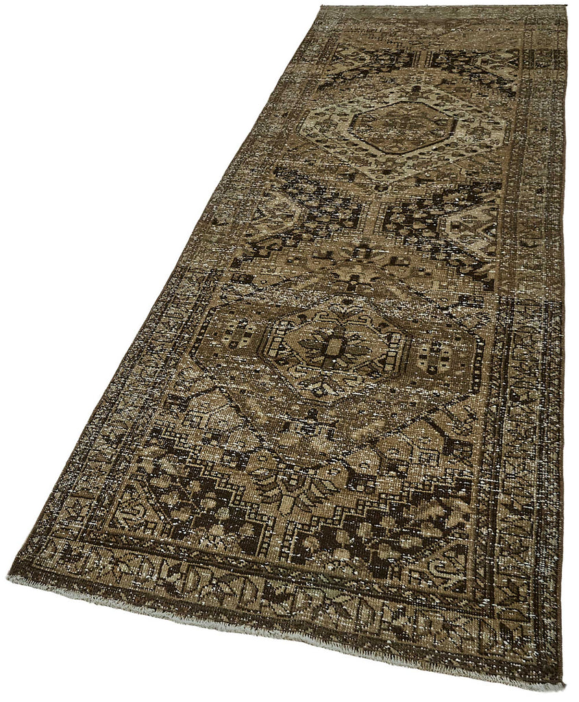Beige vintage Persian rug 51021, 0.93 x 3.10 metres – photograph 3