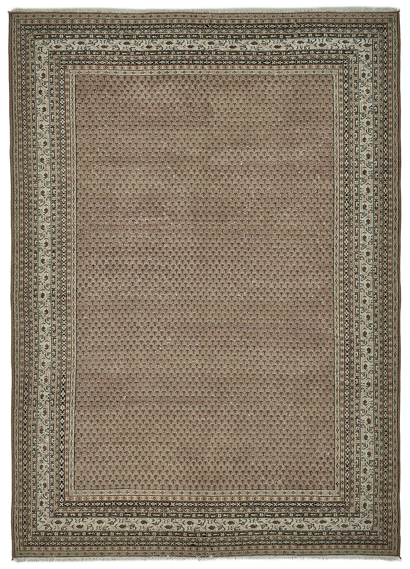 Beige vintage Persian rug 51025, 2.46 x 3.43 metres – full rug
