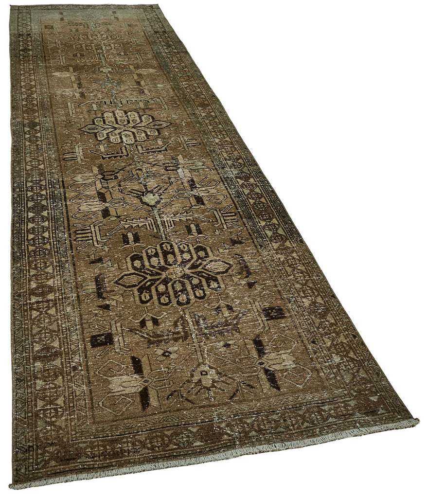 Beige vintage Persian rug 51027, 0.97 x 3.32 metres – photograph 2