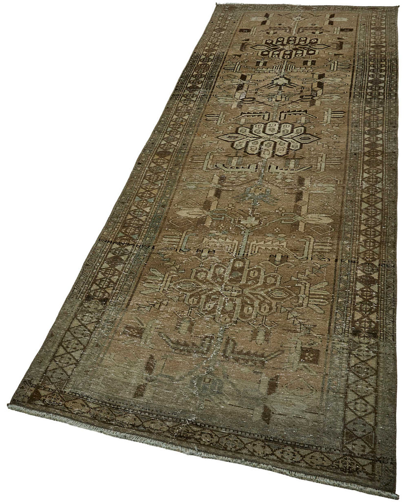 Beige vintage Persian rug 51027, 0.97 x 3.32 metres – photograph 3