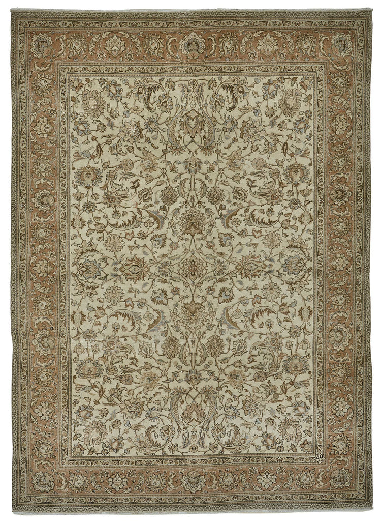 Beige vintage Persian rug 51028, 2.40 x 3.47 metres – full rug