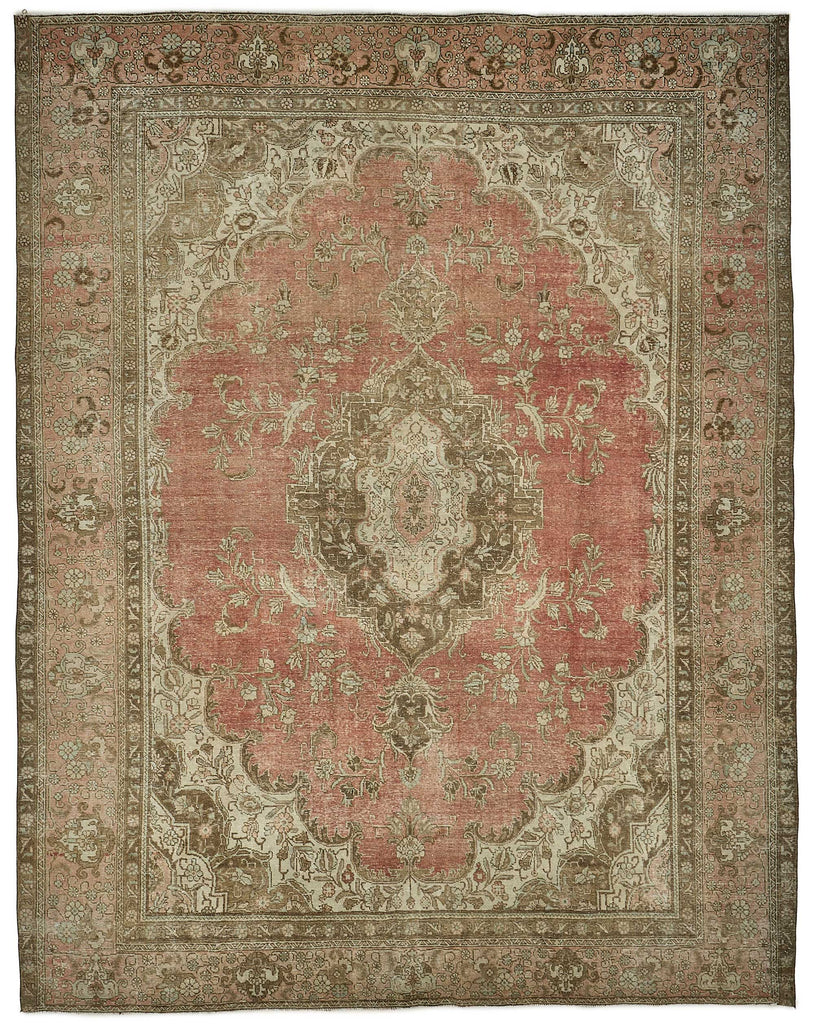 Beige vintage Persian rug 51029, 3.18 x 4.07 metres – full rug