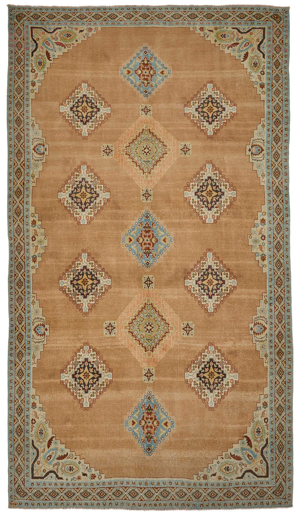 Beige vintage Persian rug 51036, 2.41 x 4.17 metres – full rug