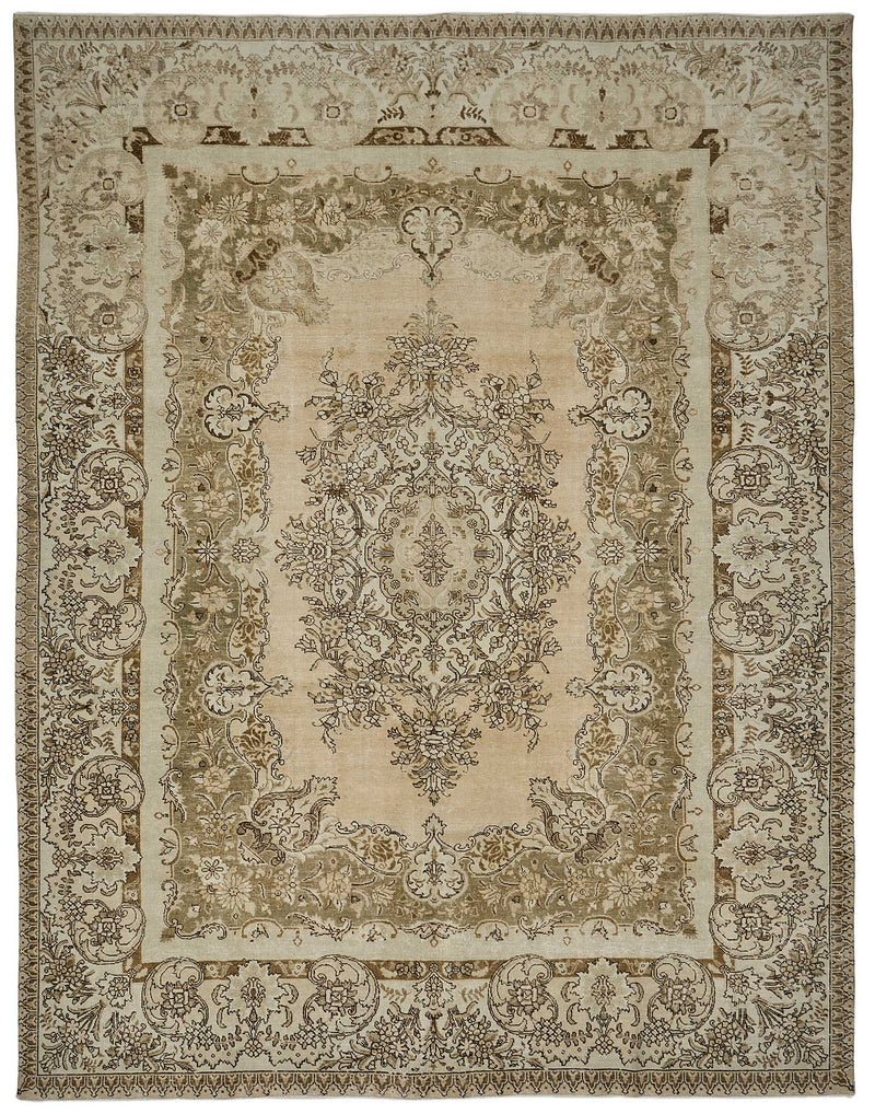 Beige vintage Persian rug 51037, 2.90 x 3.71 metres – full rug