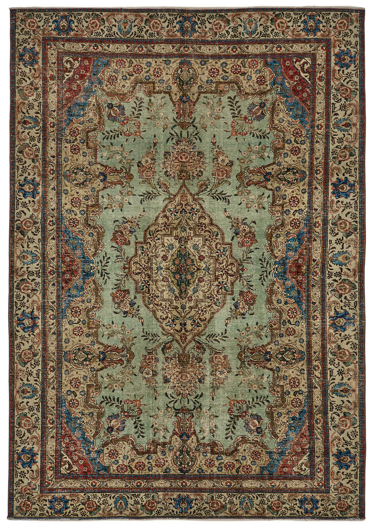 Beige vintage Persian rug 51039, 2.25 x 3.22 metres – full rug