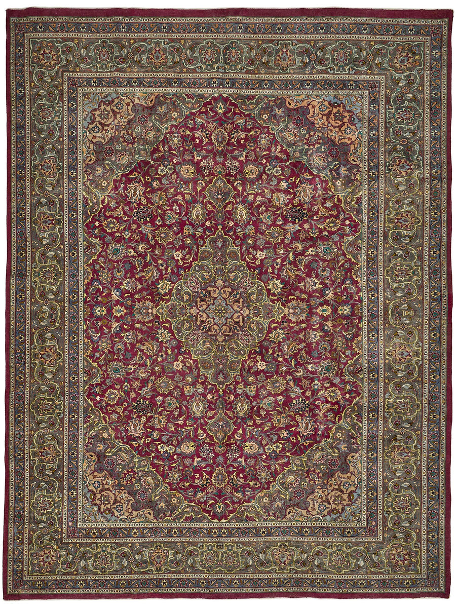 Vintage Persian Rug – Beige, 297 × 396 cm | 51041