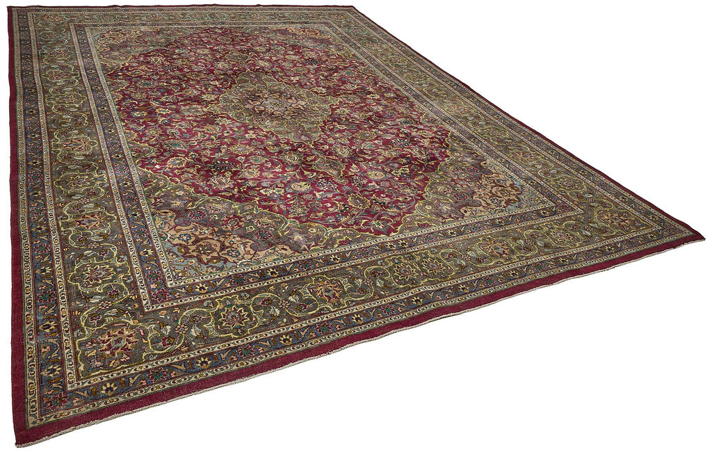 Beige vintage Persian rug 51041, 2.97 x 3.96 metres – photograph 2