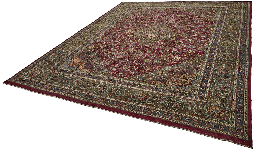 Beige vintage Persian rug 51041, 2.97 x 3.96 metres – photograph 3