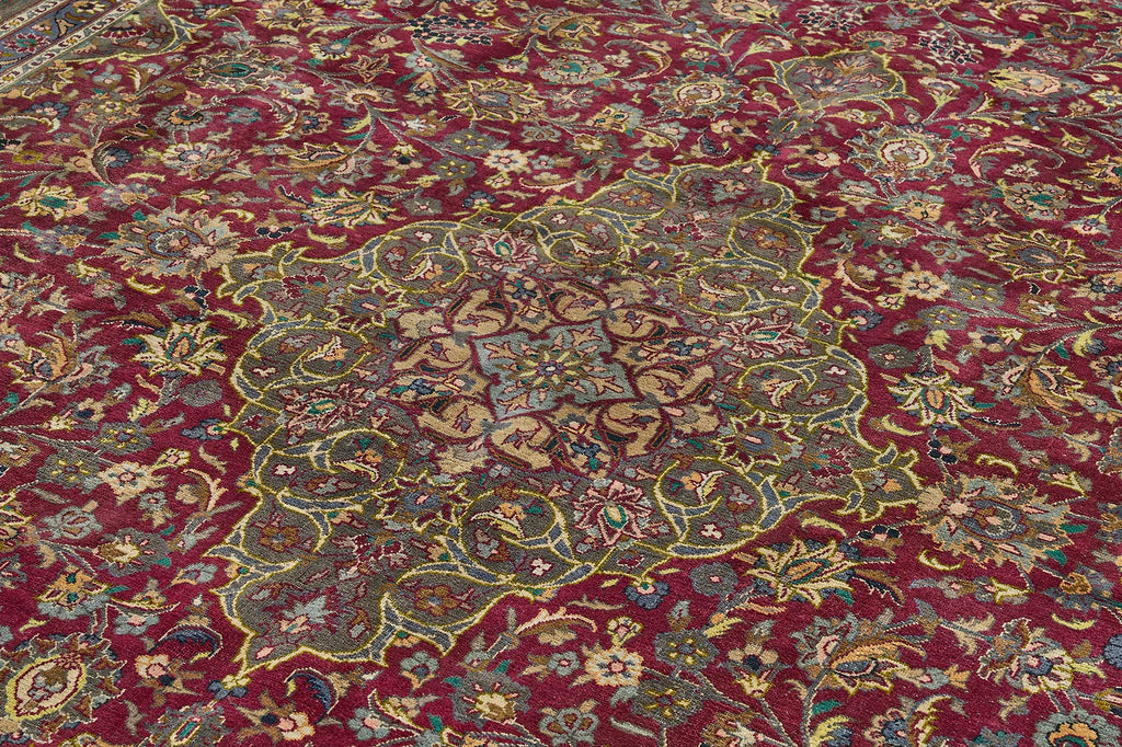 Beige vintage Persian rug 51041, 2.97 x 3.96 metres – photograph 5