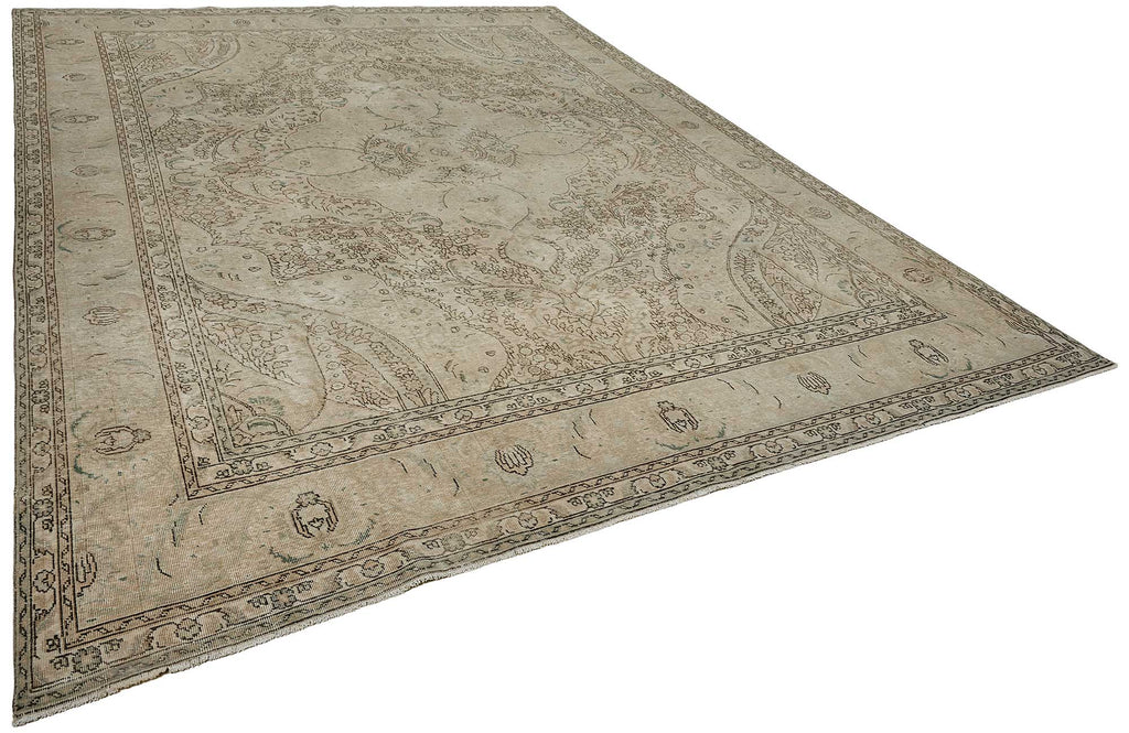 Beige vintage Persian rug 51042, 2.96 x 3.85 metres – photograph 2