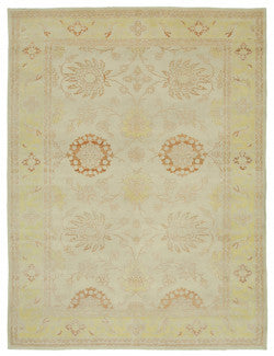 Beige Oushak rug 33297