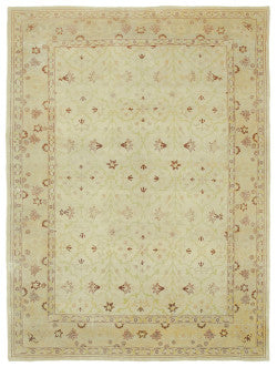 Beige Oushak rug 33296