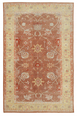 Red Oushak rug 33302