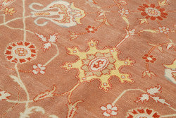 Red Oushak rug 33302