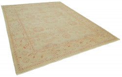 Beige Oushak rug 33305