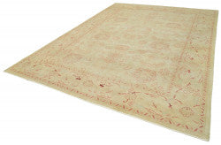 Beige Oushak rug 33305