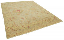Beige Oushak rug 33304