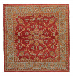 Red Oushak rug 33303