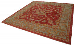 Red Oushak rug 33303