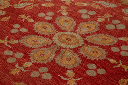 Red Oushak rug 33303
