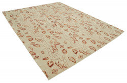 Beige Oushak rug 33382