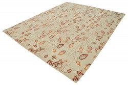 Beige Oushak rug 33382