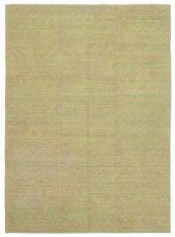 Green Oushak rug 33378