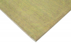 Green Oushak rug 33378