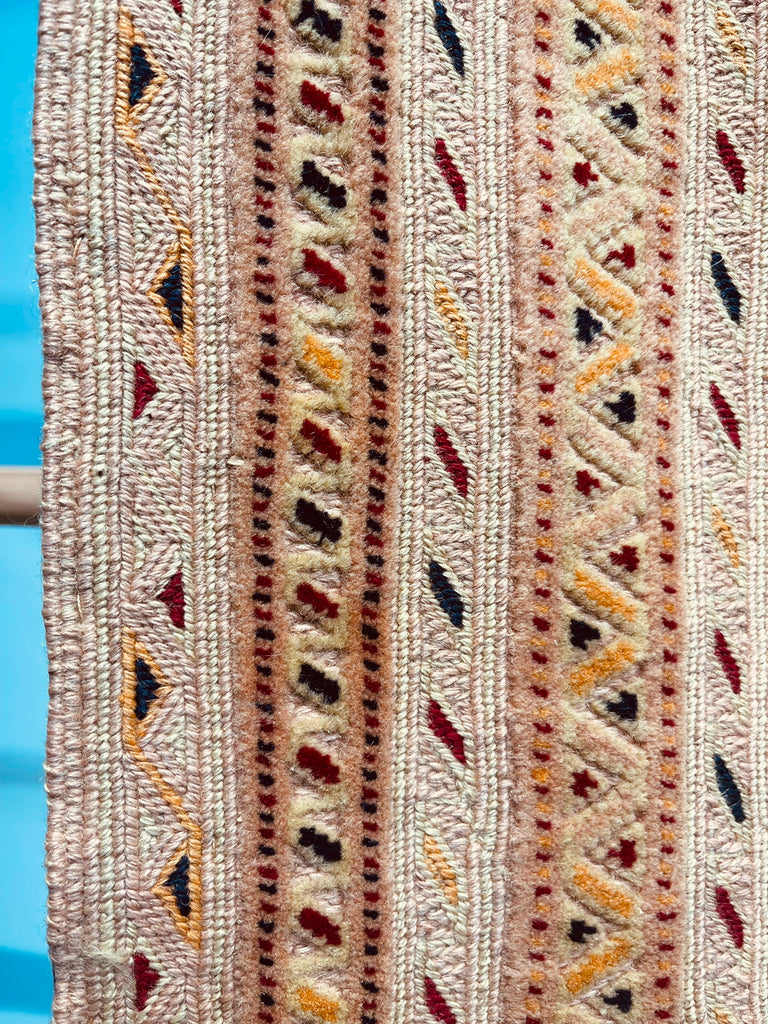 HANDMADE AFGHAN MUSHWANI KILIM | 190 X 152 CM | - SamaRugs