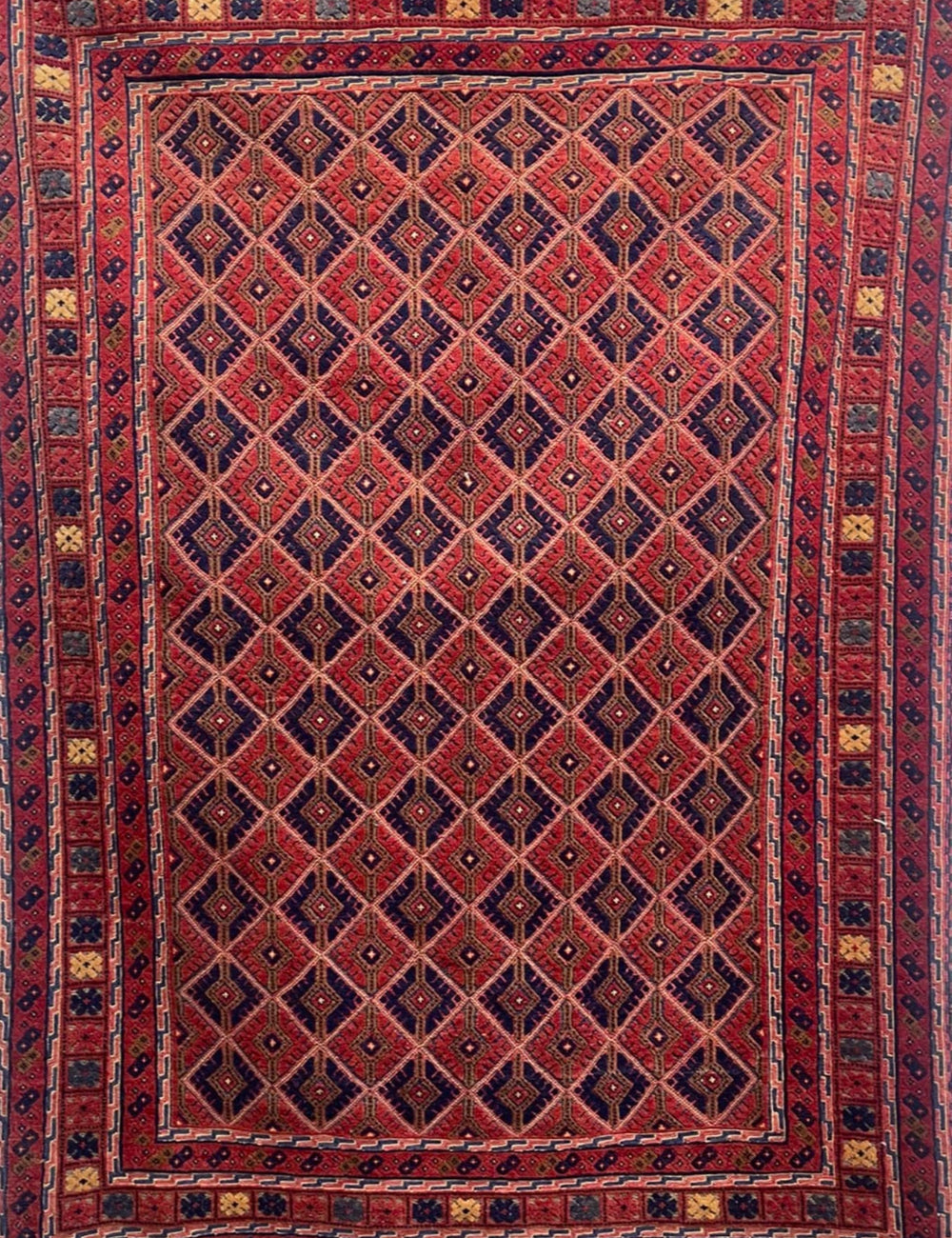 HANDMADE AFGHAN MUSHWANI KILIM | 188 X 152 CM |