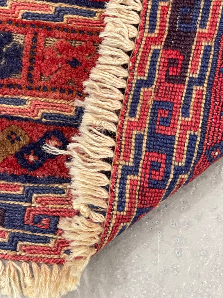 HANDMADE AFGHAN MUSHWANI KILIM | 188 X 152 CM | - SamaRugs