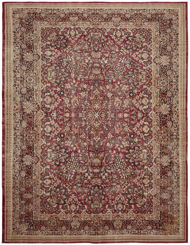 Celestial Vintage Persian Rug - 3.57 x 4.58 - SamaRugs