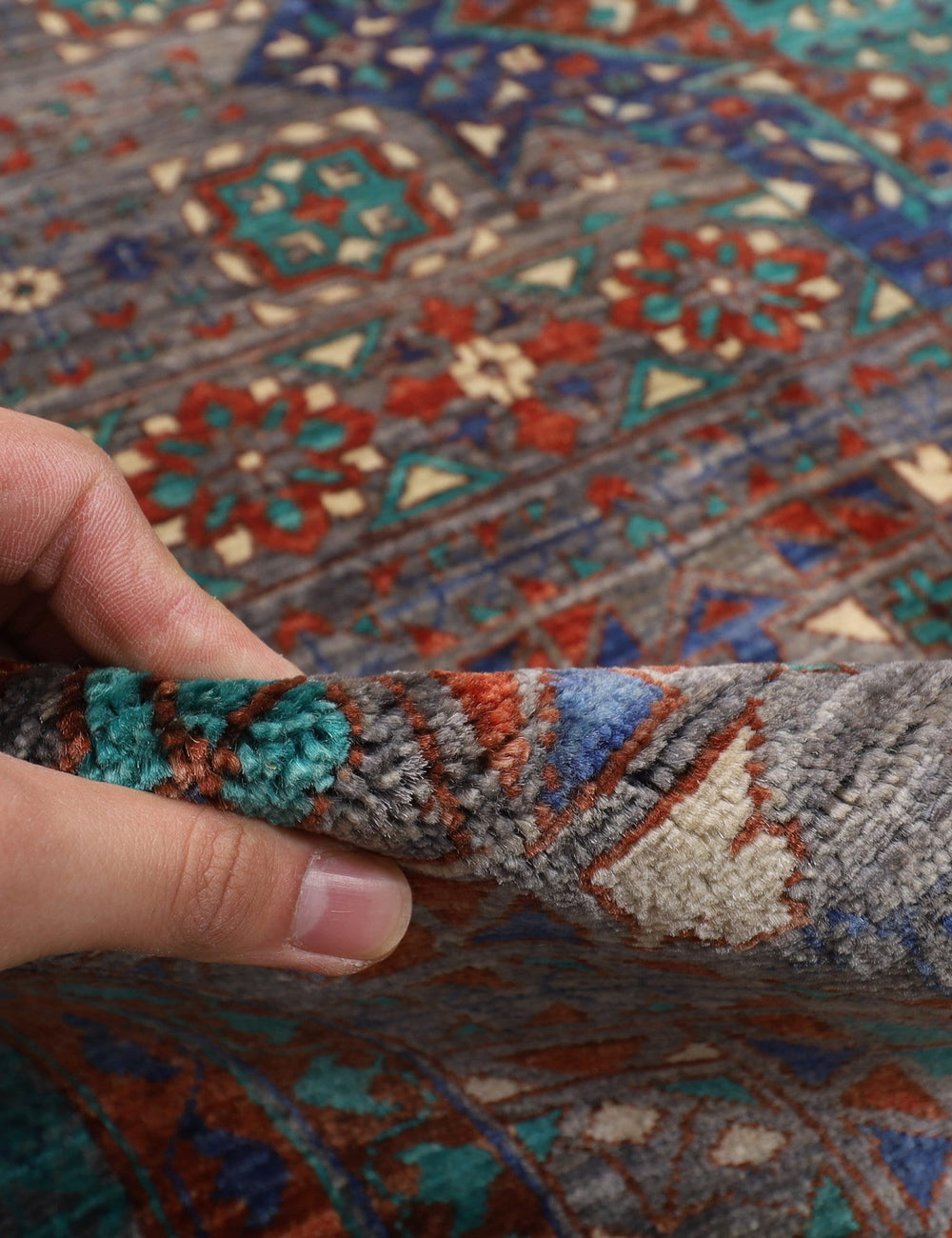 High Quality  Mamluk Afghan Area Hand knotted Rug, 8'2x9'6
