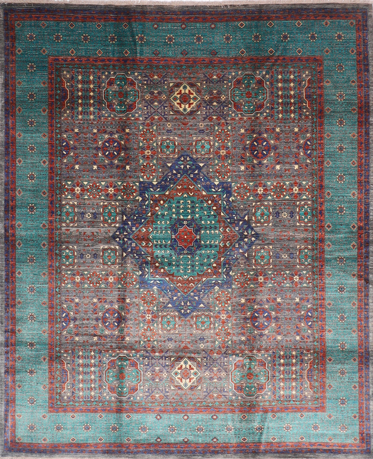 High Quality  Mamluk Afghan Area Hand knotted Rug, 8'2x9'6
