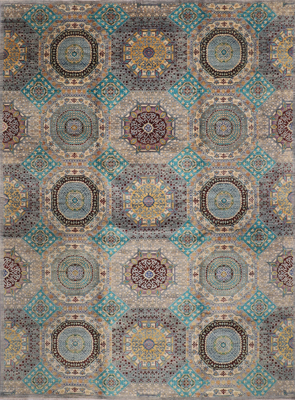 Fine woven Mamluk rug 8'5x11'6 ft  255x348 cm