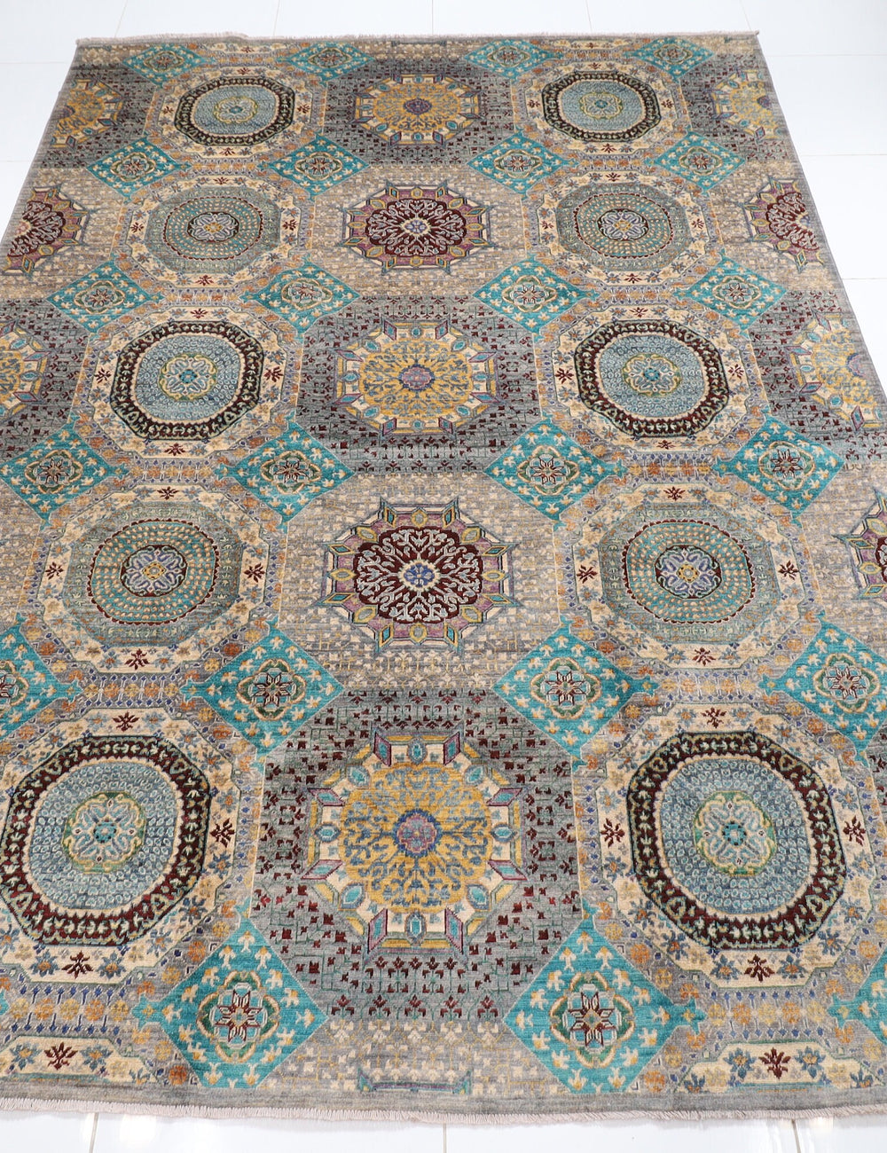 Fine woven Mamluk rug 8'5x11'6 ft  255x348 cm