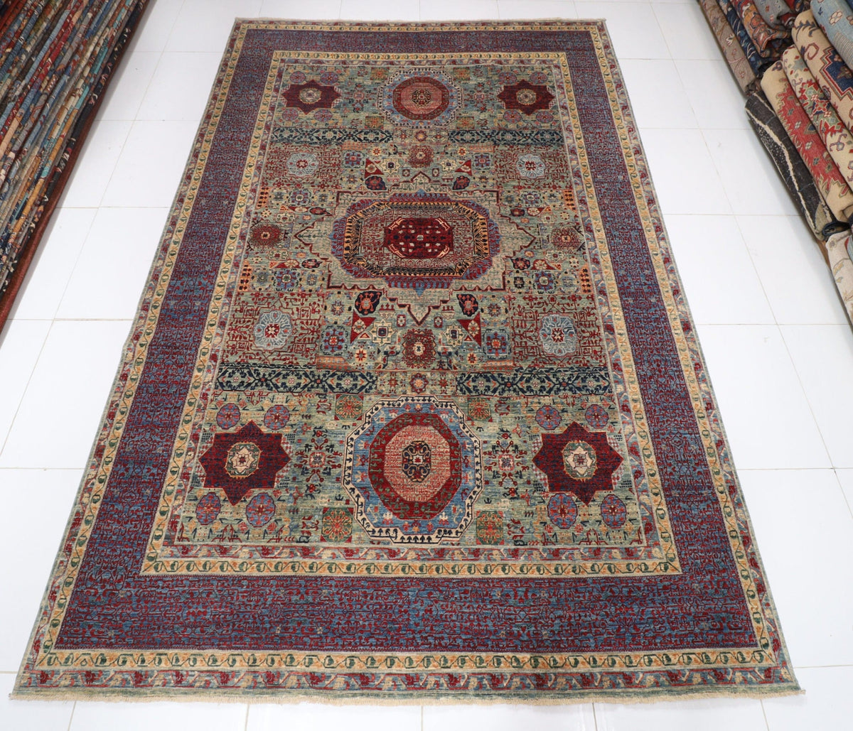 Hand Knotted Ghazni rug  9'1x11'3 ft  276x341 cm Extremely fine woven