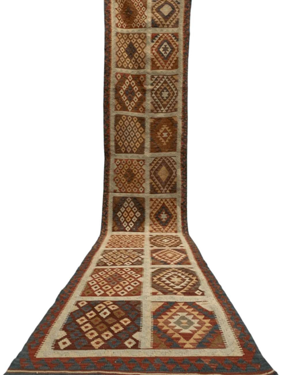 HANDMADE AFGHAN MAIMANA KILIM | 406 X 91CM |