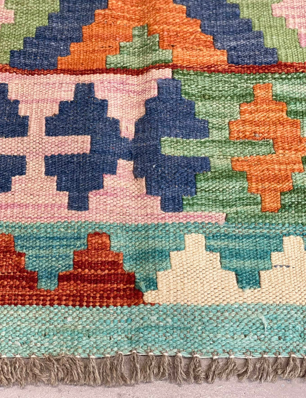 HANDMADE AFGHAN MAIMANA KILIM | 301 X 204 CM |