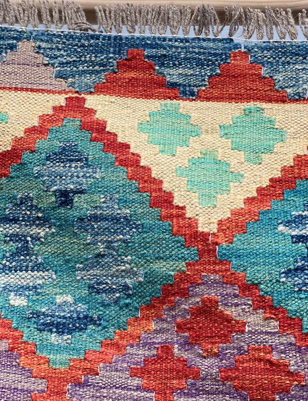 HANDMADE AFGHAN MAIMANA KILIM | 243 X 188 CM |