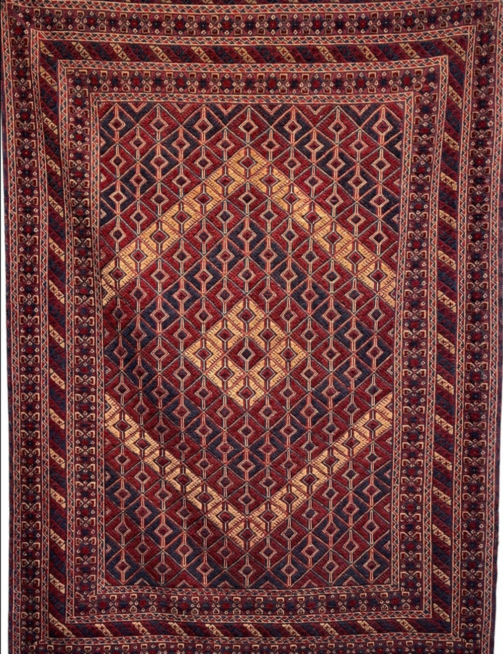 HANDMADE AFGHAN MUSHWANI KILIM | 188 X 152 CM |