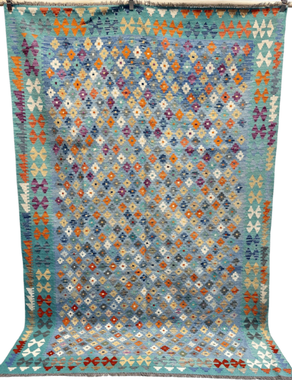 HANDMADE AFGHAN MAIMANA KILIM | 296 X 215 CM |