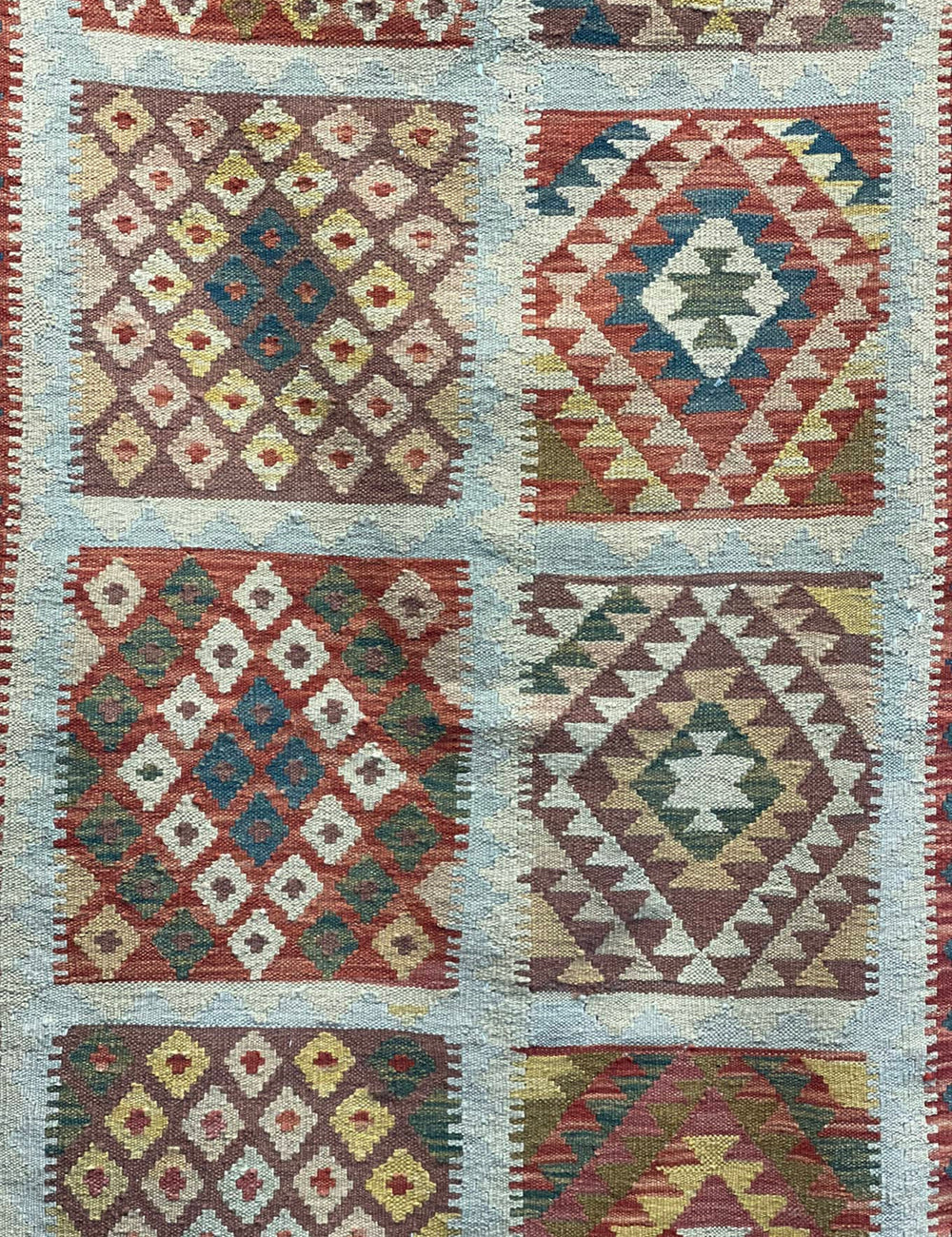 HANDMADE AFGHAN MAIMANA KILIM | 406 X 91CM |