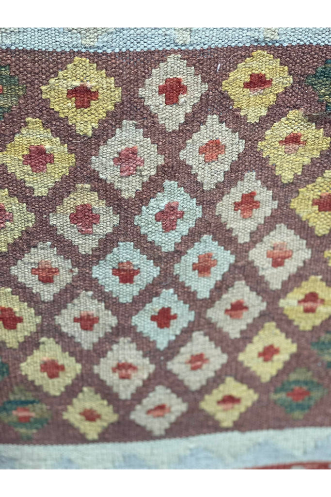 HANDMADE AFGHAN MAIMANA KILIM | 406 X 91CM | - SamaRugs