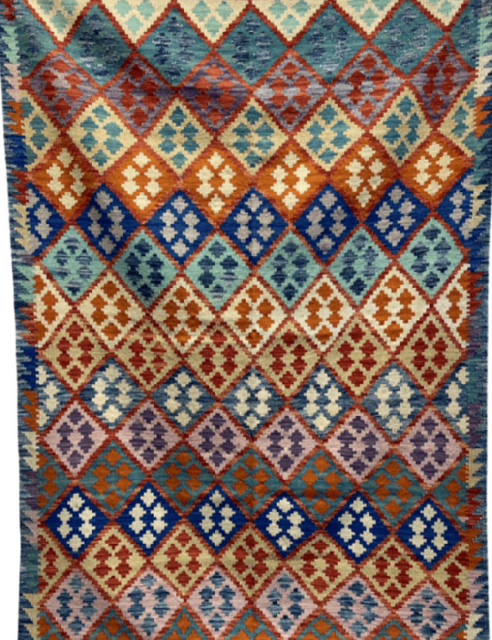 HANDMADE AFGHAN MAIMANA KILIM | 243 X 188 CM |